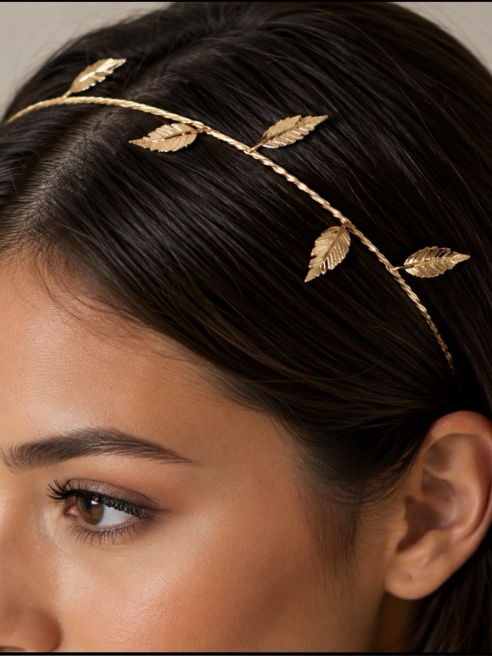 Gold Leaf Twisted Wire Headband